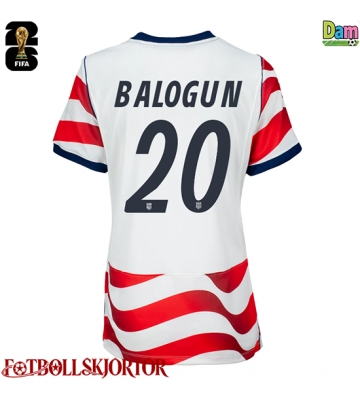 Förenta stater Folarin Balogun #20 Hemmatröja Dam VM 2026 Kortärmad